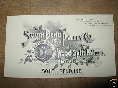 Vinatage Business Card - SOuth Bend Pulley